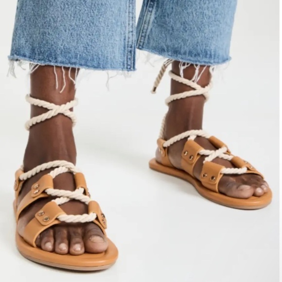 ULLA‎ JOHNSON Eva Rope Sandals Caramel size 35 NWOT - Picture 3 of 7